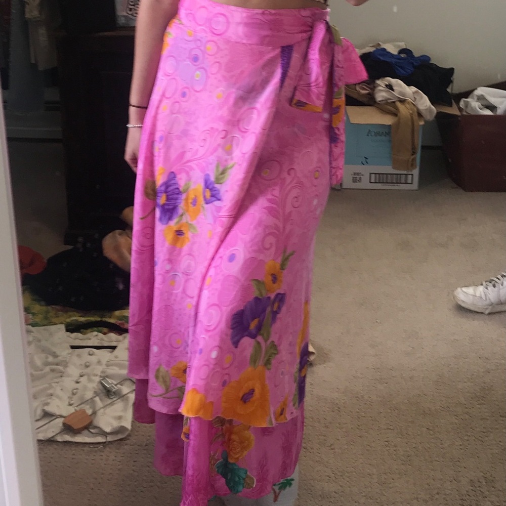 floral maxi skirt